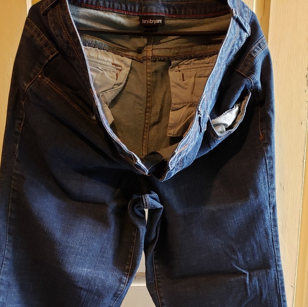 Lane Bryant blue wide leg jeans